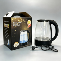 Bouilloire électrique sans fil en verre de 2,5 L avec contrôle de la température, 1500 W, ébullition rapide, arrêt automatique, bouilloire électrique pour faire bouillir de l'eau