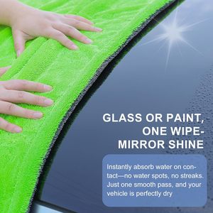 Toalla <span class=keywords><strong>de</strong></span> Microfibra para Auto, Doble, 36"x24", Verde y Gris Oscuro, 1300gsm 1400gsm, Protege la Pintura del Auto, Sin Rayones, OEM/ODM Disponible - Product Image 4