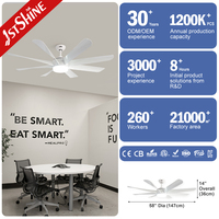 Ventilateur de plafond 1stshine 58 pouces avec pales en ABS, faible consommation d'énergie, qualité durable, robuste, pour la décoration intérieure