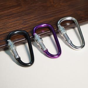 Mosquetones en forma de D de aleación de aluminio con cierres para mochilas de exterior, llaveros, clips de liberación rápida, uso universal - Product Image 3