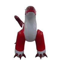 Jouet classique le plus vendu, drôle, de style professionnel personnalisé, dragon rouge gonflable qui couine