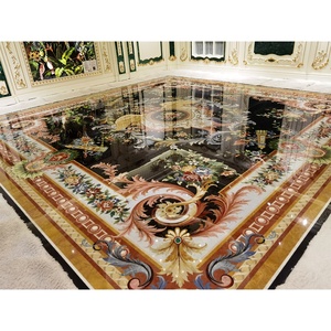 مصنع رخام نفاثة للماء الخليج العربي زهرة ماء نفاث رخامي ميدالية بلاط رخامي نمط InlayTile لمشروع القصر الملكي - Product Image 4