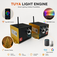 Source de lumière de plafond à fibres optiques LED RGBW intelligente avec contrôle WiFi Tuya, compatible Alexa