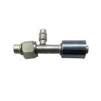 Raccords de climatisation automobile en aluminium Springlock à embout coudé, connecteurs femelles pour tuyaux de climatisation avec ferrule en fer, fabriqués en Chine
