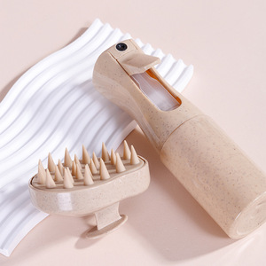 小麦ストローデタンギングヘアコームブラシセットヘッド頭皮マッサージャーシャンプースクラバーヘアブラシ - Product Image 4