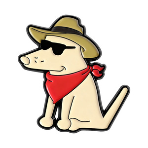 Broches en émail pour <span class=keywords><strong>chien</strong></span>, thème Fierté LGBT, style dessin animé cool, avec motifs Chiot amusant avec lunettes de soleil, Arc-en-ciel, Rosie puissante, et motifs animaux mignons - Product Image 4