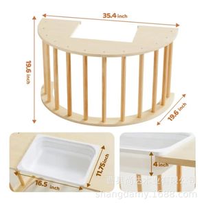 Estructura de escalada triangular de madera maciza para niños, estructura de escalada para interiores, juguete de entrenamiento físico para jardín de infantes - Product Image 3