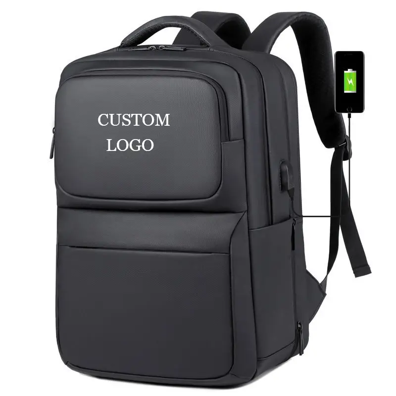 Factory Wholesale Waterproof Men Business Laptop Backpacks 15.6 Inch Travel Computer Backpack With USB Charging Port