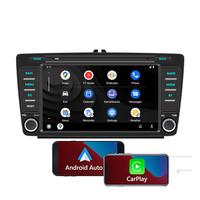 Autoradio Android 4 cœurs avec écran HD 7 pouces, WiFi, Carplay sans fil, Android Auto, radio FM, compatible Apple et Android pour Skoda Octavia 2012