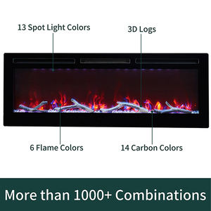 Venta al por mayor de la fábrica 30''36''42''50''60''72'' pared empotrada apoyo APP Alexa Control de voz inteligente moderno <span class=keywords><strong>chimenea</strong></span> <span class=keywords><strong>eléctrica</strong></span> - Product Image 3