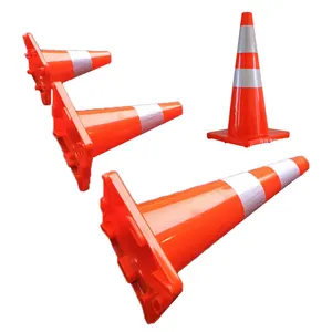 Colored Traffic Cones Colored Road Warning Triangle Fluorescent Pvc Traffic Safety Cone