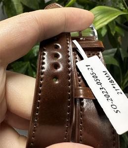 Correas de reloj de cuero genuino Shell <span class=keywords><strong>Cordovan</strong></span> correas de reloj de gama alta de piel de caballo Horween - Product Image 4