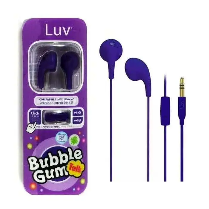 3.5mm headphone bubble gumy Candy iluv Earphone Hands-free With Mic for ios iphone 5 6 ipad ipod Android Tab mp3 i
