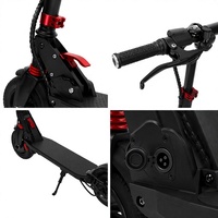 Trottinette électrique pliable noire pour adultes, trottinette électrique de banlieue à deux roues, pneus de 8 pouces, cadre en alliage d'aluminium