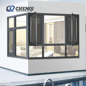 Fenêtres à battants en aluminium noir, <span class=keywords><strong>double</strong></span> <span class=keywords><strong>vitrage</strong></span>, norme australienne, <span class=keywords><strong>prix</strong></span> - Product Image 3