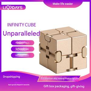 Oem Infinity <span class=keywords><strong>Cube</strong></span> đồ chơi mini vật liệu kim loại sáng tạo fidgeting trò chơi cho trẻ em & người lớn mới lạ & lo lắng cứu trợ gag đồ chơi - Product Image 5