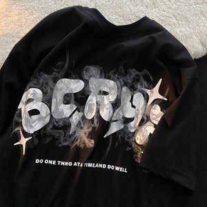 <strong>China</strong> Oversized Vintage Oem Boxy t Shirt Cotton Men Heavyweight Cropped Streetwear <strong>Custom</strong> Your logo Summer T-shirt for Men - Product Image 3