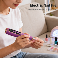 Mesin Bor Kuku Elektrik Isi Ulang Kecepatan 20000RPM Perawatan Manikur Pedikur Efile Salon Kecantikan Set Pena Penghalus Kuku