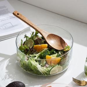 Fábrica de China, 1800ml/2800ml/3800ml, cocina, restaurante, ensaladera de cristal transparente, cuenco redondo para postres, cuencos para mezclar frutas - Product Image 5