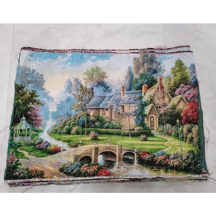 40x50cm Wholesale Customized design jacquard woven Scenery tapestry wall hanging