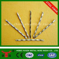 Fibres d'acier au carbone ondulées et moulées, résistantes à l'eau, conception industrielle pour usage en béton, origine Chine, composition chimique