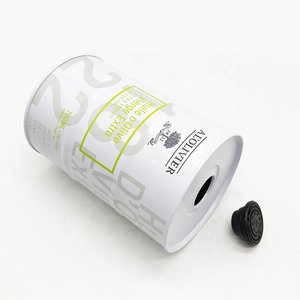 Lata Redonda de Hojalata de Grado Alimenticio de 700 ml para Aceite de Oliva con Tapa de Plástico, Impresión Offset y Logotipo Personalizado - Product Image 2