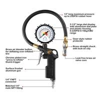 Mandrin en laiton surface givrée pneu pistolet gonfleur à air dégonfleur manomètre universel