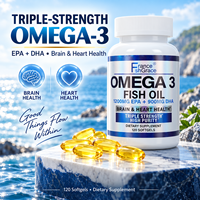 Healthy Care Quality Omega3 1200mg EPA + 900mg DHA Minyak Ikan 1000Mg Omega 3 Minyak Ikan Softgel Suplemen