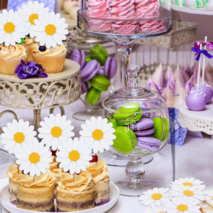 ของประดับตกแต่งหน้าเค้กรูปดอกเดซี่สำหรับงานเลี้ยงฉลองวันเกิดฤดูใบไม้ผลิฤดูร้อน - Product Image 5