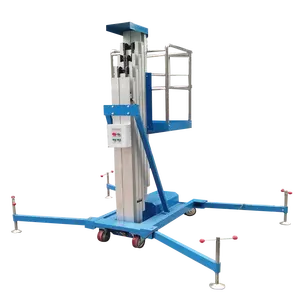 10m Indoor use hydraulic mobile portable man small mast lift electric man lifter made in China