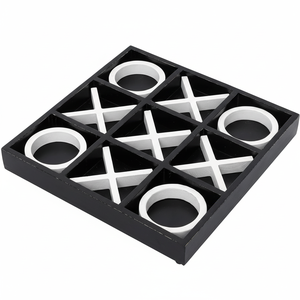 ชุดบอร์ดเกมนิ้วปิงปอง12X12, ขาวดำสำหรับตกแต่งโต๊ะกาแฟ - Product Image 1