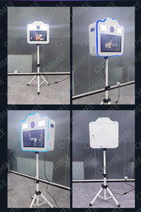 Ligero 15,6 "Pantalla táctil Fotomatón Máquina Selfie Trípode Dslr Fotomatón Kiosco con <span class=keywords><strong>dos</strong></span> luces de relleno y tiras de luz RGB - Product Image 4