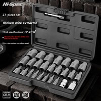 Kit de 27 outils haute résistance Xi Meng pour démonter écrous hexagonaux, vis rouillées, têtes de vis cassées et écrous endommagés