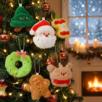 Vente en gros de porte-clés en peluche mignons, décorations d'arbre de Noël, pendentifs pour sacs, petits cadeaux pour enfants et étudiants, accessoires de porte-clés