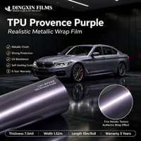 Film de protection de voiture auto-cicatrisant en TPU violet Provence 7,5 mil, anti-rayures, brillant, en rouleau PPF, vente en gros, directement de l'usine
