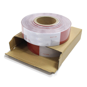 DOT-C2 bianco e rosso 2 ''X45.7M Retro nastro riflettente Cinta riflettore adesivo del veicolo vistosità nastro per rimorchio del camion - Product Image 4