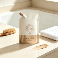 Pochettes souples portables à grand diamètre avec bec verseur personnalisé pour emballage de lotion corporelle et liquide de lavage