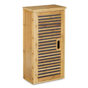Multifunctional Bamboo Storage Rack Free Standing Cupboard Two Tier Shelves for Bathroom