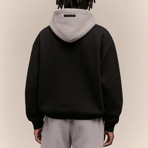 Áo hoodie ngoại cỡ dày dặn có túi bên hông tùy chỉnh và bo thun ở cổ tay áo và gấu áo, mũ trùm đầu hai lớp - Product Image 2