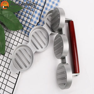 Outils farcis triple 3 en 1 ronds pour barbecue de cuisine personnalisés <span class=keywords><strong>moule</strong></span> à pâtés en métal de qualité alimentaire pour Burger Smasher Beef <span class=keywords><strong>Steak</strong></span> Press - Product Image 2