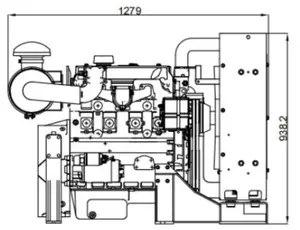 Moteur diesel EVOL pour groupes électrogènes 1004G Pompe en ligne à aspiration naturelle, haute densité de puissance, faible consommation de carburant