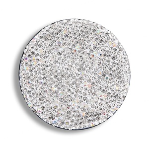 Bling Diamond Round Luxury Shiny Cosmetic Handheld Decorative Vanity <b>Mirror</b> - Product Image 2