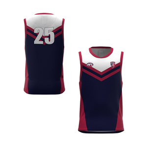 Maillots de football australiens personnalisés, conception d'équipe OEM, impression par transfert thermique, polyester/coton, maillot AFL unisexe pour adultes, taille plus - Product Image 3