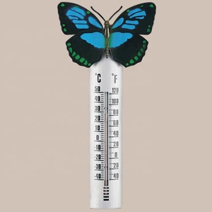 Termômetro de borboleta 3D para jardim ao ar livre, medidor de temperatura de parede decorativa para casa - Product Image 2