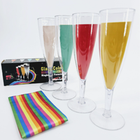HTD HTD-500 Ensemble professionnel d'illusions de magie pour bar, 1 tasse en acrylique effet soie caméléon à changement de couleur, tours de magie