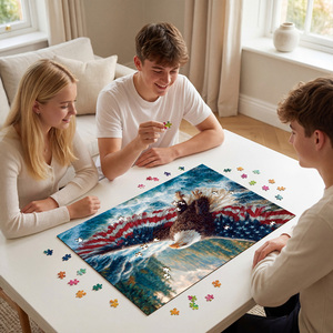 Puzzle d'animaux en carton de 1000 pièces, 1,9 mm, haute qualité, personnalisable pour la décoration et les cadeaux d'entreprise - Product Image 4