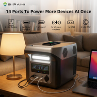 Centrale Électrique Agricole 1000W, Batterie LiFePO4 1280Wh 6000+ Cycles avec Charge Solaire MPPT, 4 Prises CA Onde Sinusoïdale Pure, Vente en Gros