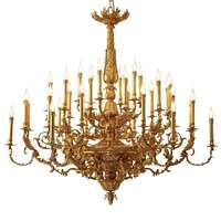 Lustre classique en cristal de cuivre, lampe suspendue en laiton doré de luxe, réglable pour villa, maison, hôtel