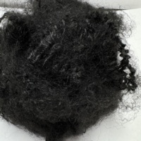 Vente en gros de fibres de polypropylène noires 6D 76MM, fibres courtes PP, matériau de rembourrage écologique ignifuge pour pièces automobiles