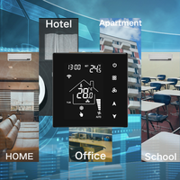 Termostato WiFi para Fan Coil, Controlador de Temperatura Digital Programable para Aire Acondicionado con Aplicación Tuya, 5A 220V, para Hotel u Oficina